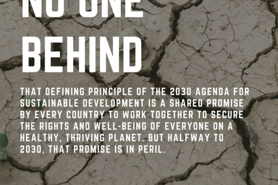 Global Sustainable Development Goals report 2023. LEAVE NO ONE BEHIND that defining principle of the 2030 Agenda for Sustainable Development is a shared promise by every country to work together to secure the rights and well-being of all on a healthy, thriving planet. But halfway to 2030, that promise is in peril.